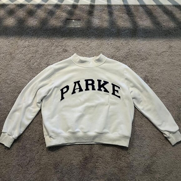 White Parke Mockneck Sweatshirt - Picture 1 of 5